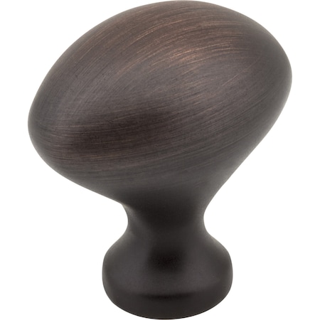 1-1/8 Overall Length Brushed Oil Rubbed Bronze Oval Merryville Cabinet Knob